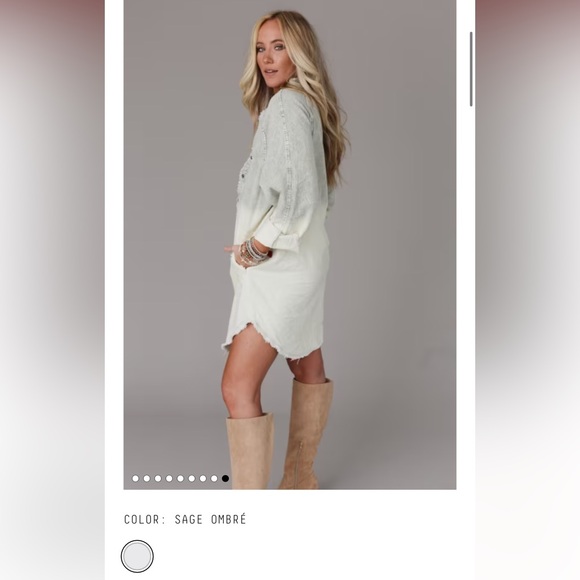 Three birds nest ombré corduroy tunic dress - Picture 7 of 8